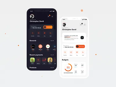 Wallet App banking bankingapp darkmode lightmode mobile wallatapp wallet
