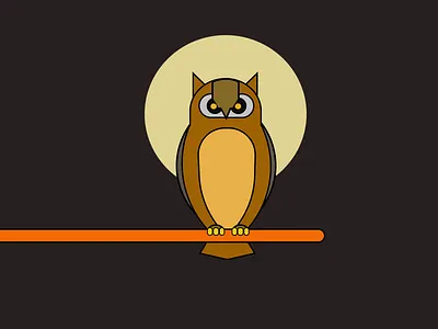 The owl 🦉on the broom. design graphic design illustration logo vector