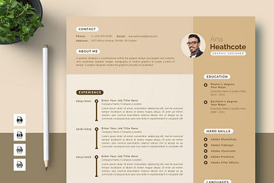 Resume Template clean cover letter cv design cv template design doc graphic design illustration job job cv minimal modern pofessional cv modern professional professional cv resume resume design resume template simple cv work