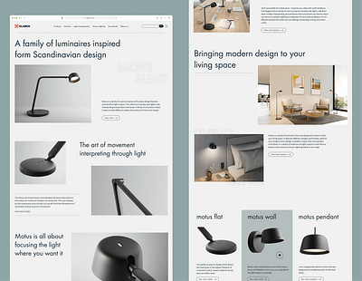 Motus website redesign typography website