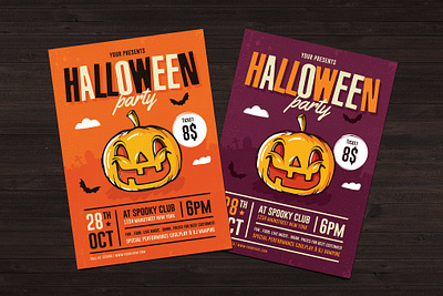 Halloween Flyer catalog clean flyer flyer template halloween halloween flyer horror indesign magazine movie october party party halloween poster poster template print printable pumpkin template thriller