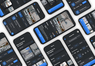 Conference /Meeting Room Booking App android application booking conference customization dark mode design icons ios light mode meeting mobile app rooms ui ux