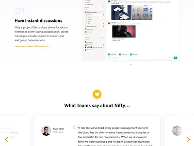 Nifty Project Management: Home asana b2b b2c business clean design landing management minimal modern nifty project simple trello ui ux web website