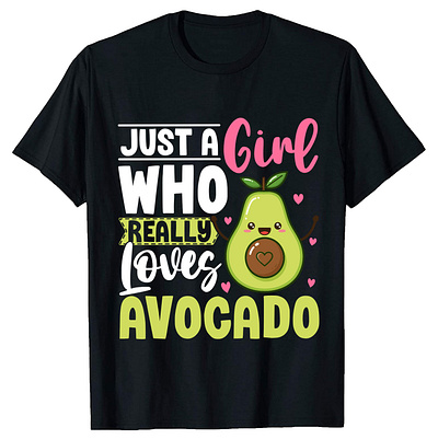 Just a girl who really loves avocado t-shirt design. avocado avocado design avocado girl avocado t shirt design avocado vector gift girl design love t shirt design