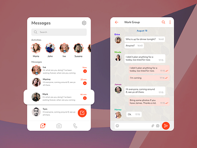 Chat App app chat design mobile ui