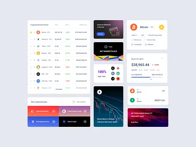 Crypto UI Cards dashboard interface ui ui kit
