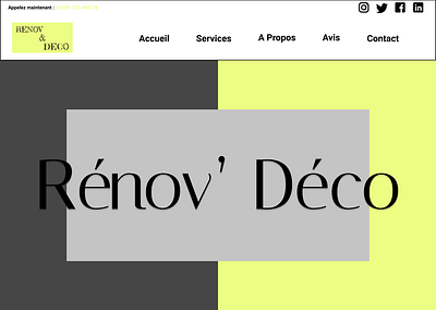 Rénov' Déco design figma figma design landing page web design web designer