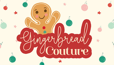 Gingerbread Couture branding design gingerbread illustration logo