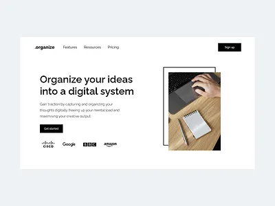 .organize | digital system for managing your ideas design ui ux