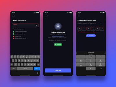 Create Account. Error handling & edge cases. Motocho blockchain cashapp coinbase create account crypto error error handeling error prevention finance fintech interface ios mobile product design robinhood sign up ui ux verification