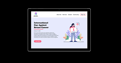 Daily UI #003: Landing Page android apple awareness breast breastcancer challenge dailyui dailyuichallenge design home homepage iphone landing landingpage logo october prototype ui ux windows