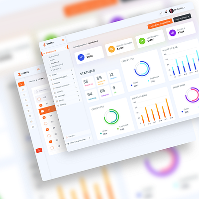 JTL Xpress Dashboard app apple dashboard first shot illustration jtl xpress dashboard ui uiux ux design