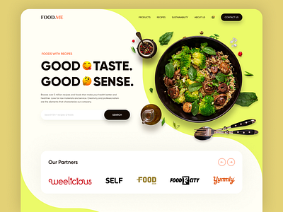 Food Website Exploration 2021 trend calories design food food delivery food template food website foodie landing landing page mobile app recipes restaurant restaurant app restaurant landing page restaurantwebsite ui ux webiste