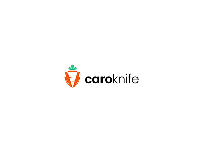 Carrot/knife logo branding carrot concept design identity illustration knife logo logo design logomark logotype mark minimal minimalist nature nature logo simple