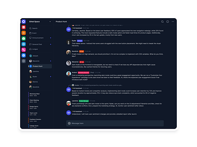 Sirkel Space - Group Chat with AI ai artificialintelligence chatai chatbot chatgpt chatgroup communication discord gpt metaai openai simpleui ui uidesign uiux uiuxai uiuxchat uiuxdesign uiuxdesigner webdesign