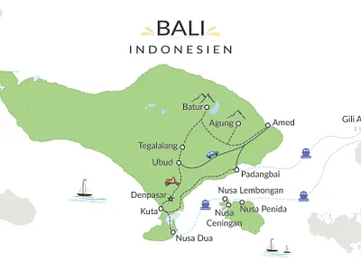 Bali map creative map graphic design graphic map itinerary map location map