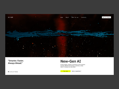 AI-Sam New Gen AI ai design minimal typography ui ux uxresearch web design