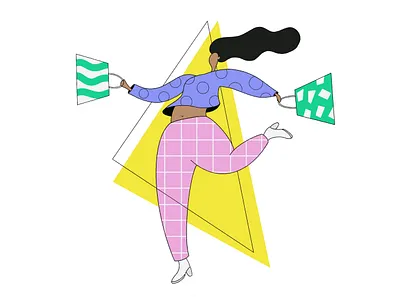 Shopping characterillustration flat flat illustration flat style graphic design illustration