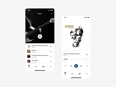 Music App app design ui