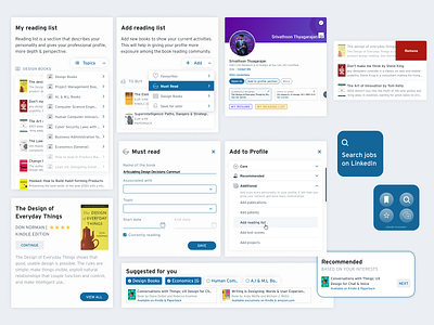 LinkedIn [add read list] Components atomic books components design forms jobs kindle linkedin profile reading ui ux vector widgets