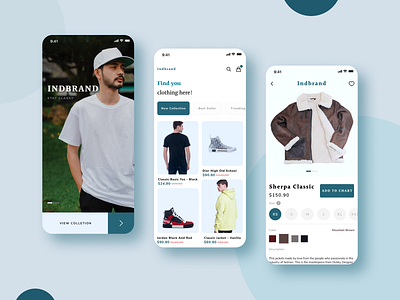 Indbrand Fashion App app design fashion fashion app mobile mobileapp trend trending ui uidesign uiux user interface ux uxdesign uxui