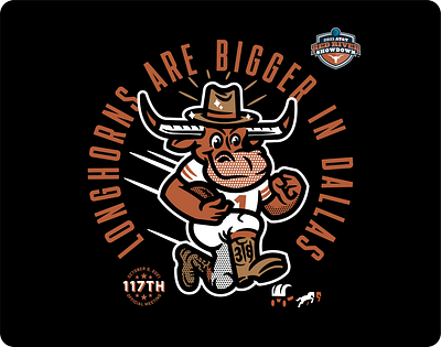 Texas - Red River Showdown (Fanatics) college football illustration logo longhorns mascot red river sports texas