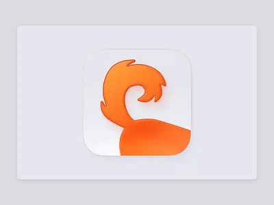 Tails • App Icon light app branding care design graphic design icon illustration logo orange pet sketch tail ui ux vector visual