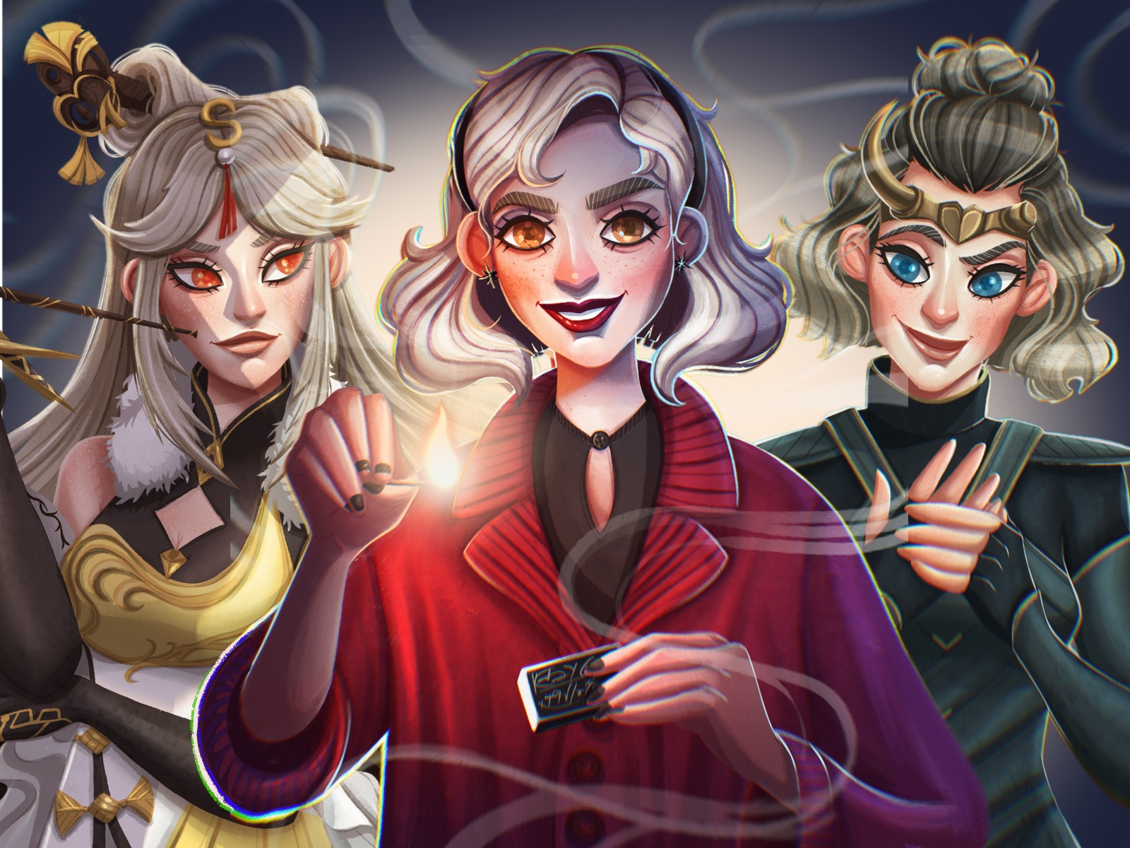 Six Fanarts Challenge – Stylized Character Design & Illustration art book cover art cartoon character character design character lineup characterdrawing characters charactersdesignes detailed rendering digital painting fan art fanarts genshin impact illustration pop culture procreate art six fanarts stylized art