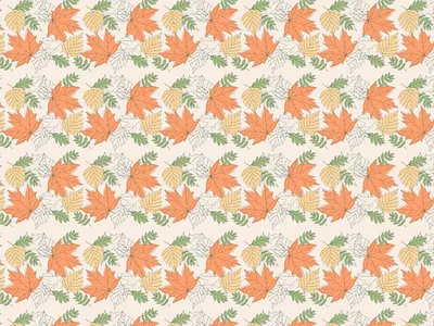 Fall Vibes autumn leaves digital illustration fall pattern halloween november october seamless pattern thanksgiving vector artwork