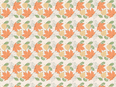 Fall Vibes autumn leaves digital illustration fall pattern halloween november october seamless pattern thanksgiving vector artwork