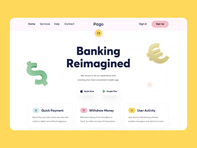 Banking Web Animation 3d agency animation bank banking banking app branding color design illustration landing page orix sajon ui designer visual designer web web banking web design webdesign website