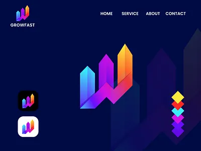 GROWFAST | Modern Business Logo Design agency logo brand identity design branding branding design business logo creative logo design fast growing logo graphic design illustration logo logo design logo idea logo maker minimal logo minimalist logo modern logo motion graphics trending logo ui