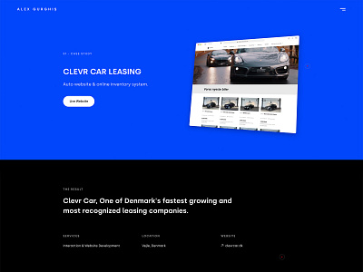 Portfolio WIP auto automotive business case design inspiration landing portfolio project projects responsive studies ui uiux ux website