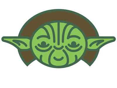 Yoda alien baby yoda green headshot illustration illustrator portrait star wars starwars the mandalorian yoda