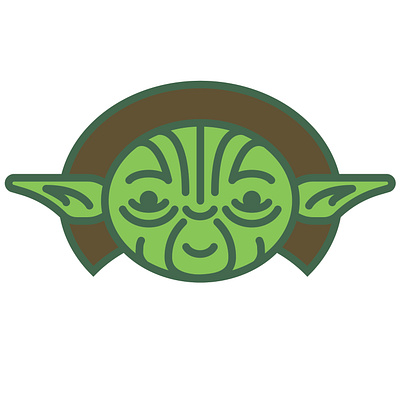 Yoda alien baby yoda green headshot illustration illustrator portrait star wars starwars the mandalorian yoda