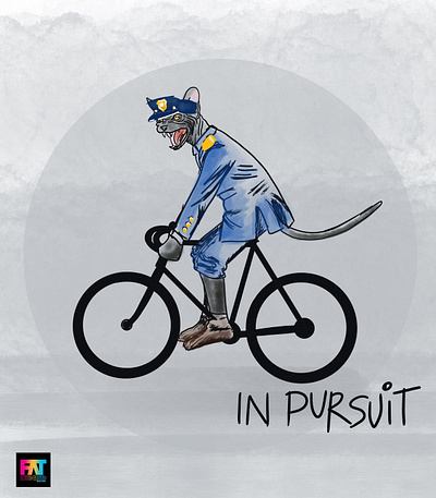 In Purrsuit cycling design design competition graphic design illustration procreate tshirt