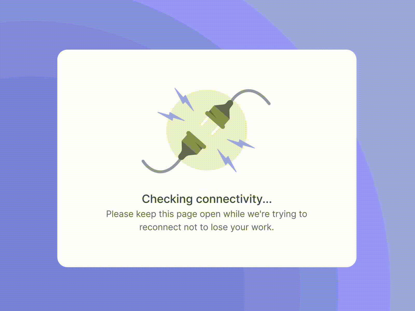 Connection problems modal | Feedback | Croct animation connection problems design empty state feedback graphic design illustration internet problems modal pop up ui ux