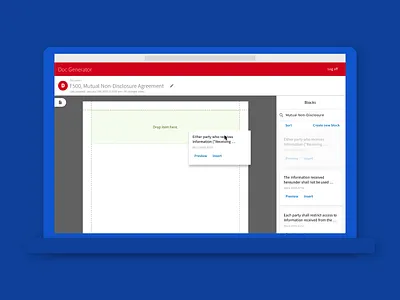 Document Generator automation branding design document efficiency forms generation mailing post office reporting ui user research ux