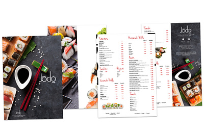 Jodo Sushi - Menu art design florida food graphic design japanese menu orlando restaurant sushi temaki ui
