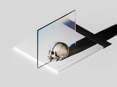 The Waste Land: 100 Years - Composition 1 3d blender branding distortion glass graphic design poetry prism prismatic refraction skull underwater waste land wasteland