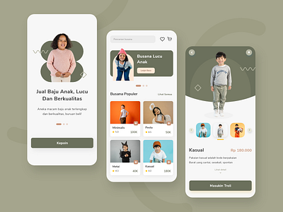 Kepo - Fashion Store App app challenge clothes design dribbbble fashion green kid odama product design store ui