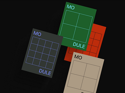 Cards Grid Animation animation cards clean geometric green grid line minimal modal module product design purple red simple ui web web ui typography