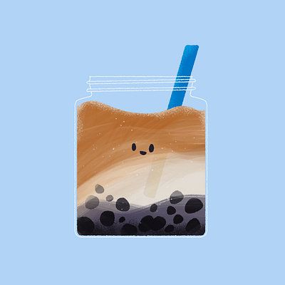 Bubble tea animation bobba bubble tea character character design character illustration cute illustration illustrator motion graphics