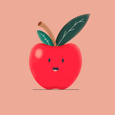 Apple character animation apple character character design character illustration cute face fruit illustration motion graphics