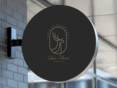 DEER LINE ART branding deer line art design graphic design logo typography