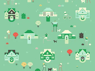 Neighborhood 1 character design illustration neighborhood