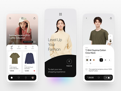 Fashion Store App app design clean clothing design concept ecommerce elegant fashion graphic design interface light mobile app mobile design modern product app shop store ui ui design ux ux design