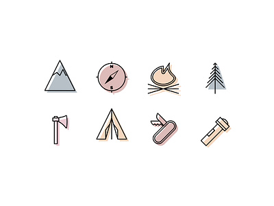 Icon Set branding dailyui design flat graphic design illustration logo minimal ui ux vector