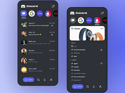 Discord Redesign Concept app app redesign appdesign concept dailyui design discord discord redesign discordredesign figma redesign redesign concept ui uidesign uiux ux uxdesign
