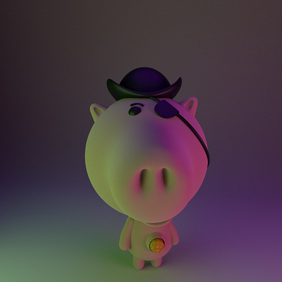 Evil Dr. Porkchop 3d 3d modeling animation cartoon cinema4d cute illustration motion design